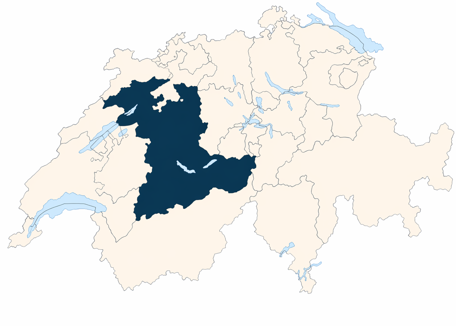 Carte du Canton de Berne